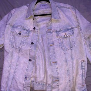 Old Navy Acid Wash Denim Jacket Mens